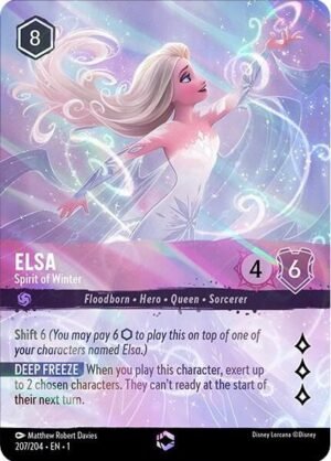 Elsa - Spirit of Winter (Enchanted) — The First Chapter Elsa Spirit of Winter Disney Lorcana card