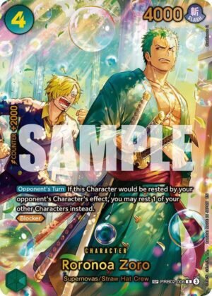 Roronoa Zoro - PRB02-006 (SP) — The Azure Sea's Seven Roronoa Zoro - PRB02-006 (SP) — The Azure Sea's Seven