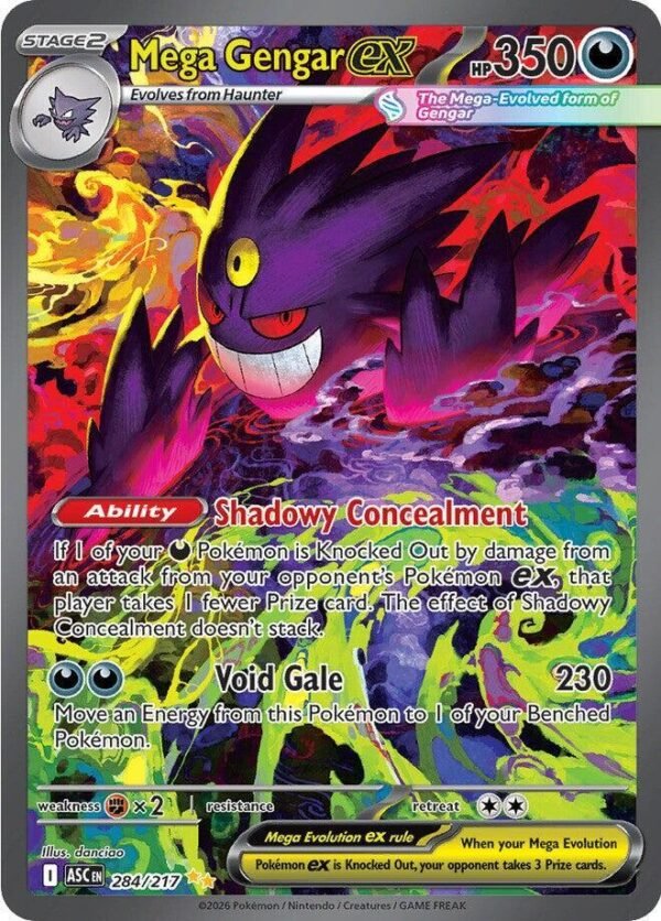 Mega Gengar ex - 284/217 — ME: Ascended Heroes Mega Gengar ex - 284/217 — ME: Ascended Heroes